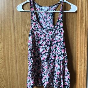 Floral racerback tank top